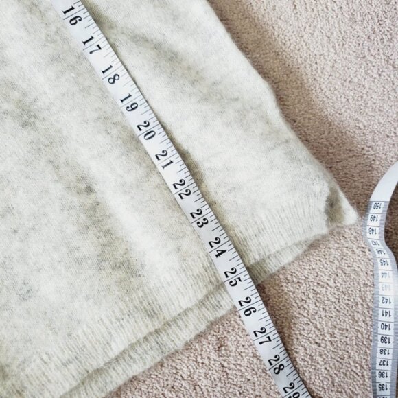 In Wear Denmark Mohair Knit Heathered Grey Wide Neck Minimalist Cozy Sweater L - Picture 4 of 8